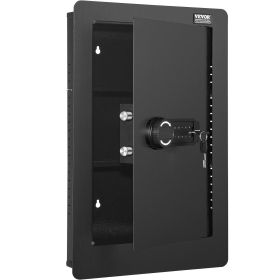 VEVOR 25.59" Tall Wall Safe 3-Tier Hidden Safe with Keypad Shelves & Key Holders