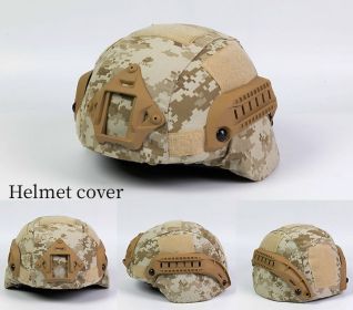 Military Tactical Helmet Cover Airsoft Paintball Wargame CS Camouflage Army Helmet Case Outdoor Hunting Equipment Cloth Cover (Color: Desert Digital)