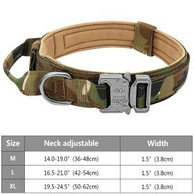 Tactical Pet Collar; Dog Collar With Handle; Military Heavy Duty Dog Collars For Medium Large Dogs (Color: Military Blue, size: XL)