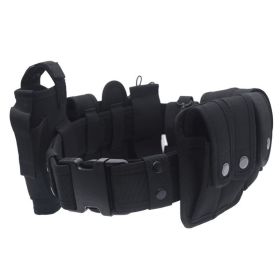 Outdoor Utility Tools Belt for Versatile Police Security Guard (Color: Black, Type: Tools Belt)